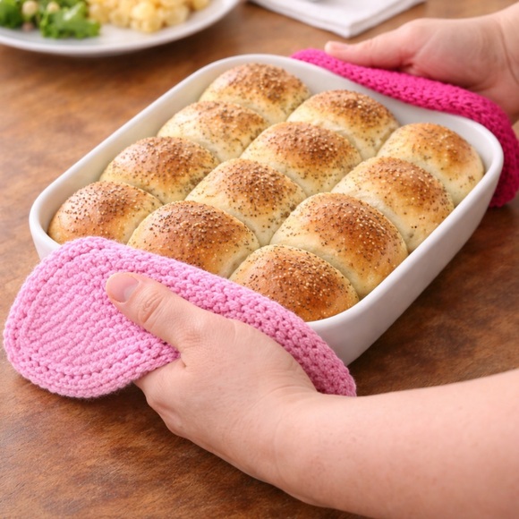 💕Pink Rose Collection💕 - Bundle of 3 Pink Dish Cloths - Picture 2 of 6